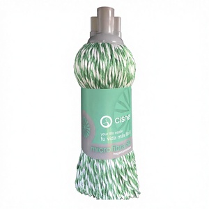 Mopa Húmeda de Microfibra 150 Grs. BLANCO/VERDE (caja de 24 piezas) ALTA CALIDAD Y LARGA DURACIÓN - Product Image 1