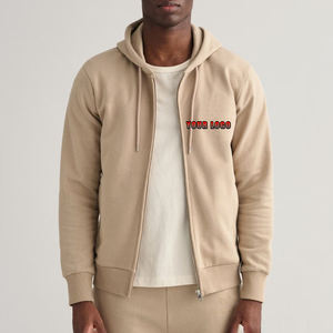 Alta calidad 100% algodón polar de gran tamaño para hombre Zip up Hoodies y sudadera Streetwear Heavyweight Sof Cotton Blank Hoodie - Product Image 1