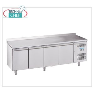 Équipement de réfrigération pour cuisine commerciale, système Forcold à branchement direct, table réfrigérée 4 portes, température contrôlée. -18/-22C Monobloc - Product Image 2