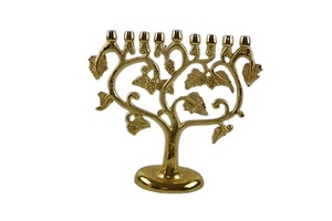 Menorah décorative en métal antique candélabre rétro grand bougeoir pour la décoration de la maison éclairage vêtements de fête - Product Image 2