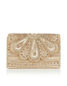 Sac à main unique en forme de carré brodé avec des perles, style bohème, design fantaisie, doublure en gros - Product Image 2