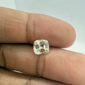 พลอยนาลินคุณภาพสูงพลอยสีขาวไม่มีสีธรรมชาติระดับสากลเบาะ3.18cts เพทายตัดอัญมณีศรีลังกาสำหรับทำเครื่องประดับ - Product Image 1