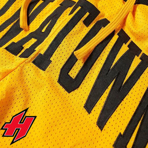 Pantalones cortos de baloncesto atléticos largos para hombre de etiqueta privada, pantalones cortos de gimnasio de pana Vintage con bordado personalizado de malla transpirable - Product Image 3