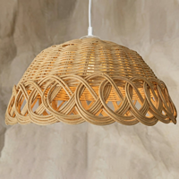 Abat-jour de lampe suspendue en bambou et rotin naturel, fait main, moderne, écologique, couleur personnalisée