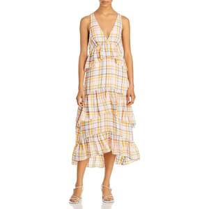 Abito Estivo da Donna Cinq a Sept, Bianco con Scollo a V in Tessuto Chiffon - Product Image 1