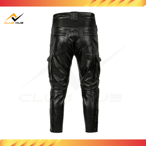 Pantalons de moto en cuir pour homme, nouvelle arrivée, hiver, manches longues, personnalisables, cuir véritable de haute qualité, vente en gros - Product Image 4
