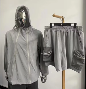 Nouveau Streetwear Jogging Costume Unisexe Survêtement 2 Pièces Ensemble Gym Fitness Survêtement Survêtement Athlétique Nylon Coupe-Vent Ensembles - Product Image 1