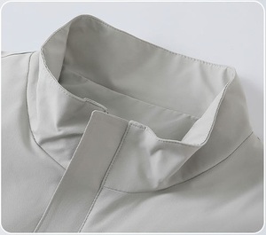 Automne extérieur coupe-vent veste imperméable coupe-vent respirant à capuche coupe-vent léger col montant fermeture éclair - Product Image 2