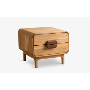 Table de chevet de luxe en cuir et bois pour chambre à coucher salon meubles de table de chevet en bois élégants pour un usage domestique - Product Image 1