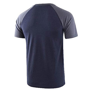 Camiseta de verano para hombre, nueva camiseta con cuello en V, manga corta, 100% algodón, Color sólido, poliéster/Material de algodón - Product Image 6