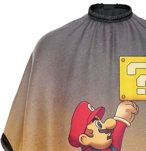 Capa de peluquero de poliéster duradera personalizada, impresión de transferencia por sublimación, diseño impermeable, fusión sin costuras para uniformes de peluquero, ropa de trabajo - Product Image 2