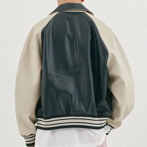 Personalizado de lujo Vintage Letterman Varsity chaqueta de alta calidad genuino parche bordado piel de becerro personalizado parche de alta calidad - Product Image 4