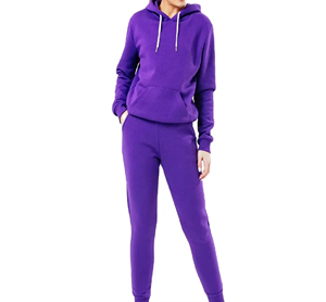 Chándal de invierno de manga larga transpirable para mujer, ropa de gimnasio multicolor personalizada, conjunto de cuello con capucha y patrón sólido amigable - Product Image 4