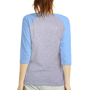 Logo personnalisé 100% coton décontracté femmes été ample à manches longues T-Shirt caractéristique respirant col rond - Product Image 5