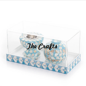 เตาเผาบาคูร์ไม้และมุกพร้อมกล่องอูดและฝาครอบอะคริลิก คุณภาพพิเศษ ราคาประหยัด - Product Image 2