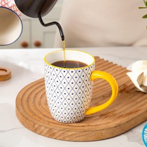 Nouvelle tasse à café en céramique élégante et luxueuse avec design imprimé, poignée et couvercle personnalisés, compatible lave-vaisselle et micro-ondes, par HAND MADE CRAFT - Product Image 3