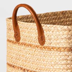 Hyacinth <b>Water</b> Woven Baskets for Home Decor Laundry <b>Storage</b> <b>Containers</b> and Bagging Handicraft Design - Product Image 2