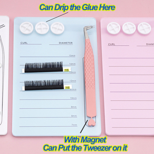 New Trend Acrylic Pink Lash Extension Tile Custom Logo <b>Magnetic</b> Plate Beauty Salon Professional $ Flower Butterfly | Lash Tiles - Product Image 3