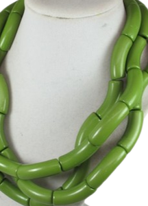 Collier en perles de résine légères faites à la main, bijoux vintage colorés, chaîne à maillons pour les occasions de mariage des femmes, usage quotidien - Product Image 2