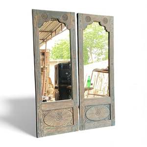 Luxury Wooden <b>Mirror</b> <b>Frame</b> for Home Decor Vintage Style Wall <b>Mirror</b> for Bathroom and Living Room for Wedding Decorations - Product Image 1
