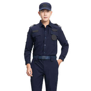 Uniforme de Guardia de Seguridad Primavera 2025, Precio al por Mayor OEM, Mangas Largas, Secado Rápido, Alta Elasticidad, Guardia Nacional Unisex, Poliéster - Product Image 3