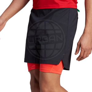 Pantalones cortos de gimnasio de calidad superior de Venta caliente Nuevo estilo deportivo con cierre de cintura elástica Tela de lona de color sólido - Product Image 6