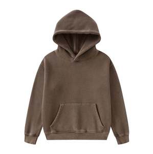 Sweat à capuche pour enfants coupe surdimensionnée en coton biologique polaire brodé impression numérique OEM service personnalisé vêtements confortables - Product Image 6