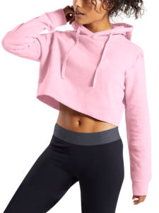 Venta al por mayor Mujeres Cropped Hoodies Pullover Drop Shoulder Fitted Crop Hoodie Sudadera - Product Image 3