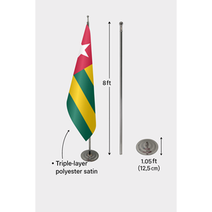 Custom <b>Flag</b> of Togo-3x5ft Digital Printing Aluminum/Fiberglass <b>Pole</b> Satin/Nylon/Plastic/Vinyl Material - Product Image 6