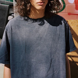 เสื้อยืดวินเทจฟอกขาวฟอกแดดฟอกกรดโอเวอร์ไซส์ออกแบบได้ตามต้องการ - Product Image 6