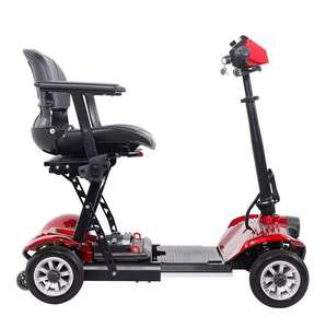 Envío gratis ORIGINAL NUEVO DeluxeEs Scooters de largo alcance plegable Pro Adultos Scooter de movilidad azul y rojo - Product Image 4