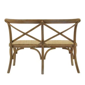 Banco de Comedor de Madera Maciza de Teca Antigua de Estilo Urbano, Asientos Interiores para Cafetería, Restaurante y Hostelería - Product Image 5