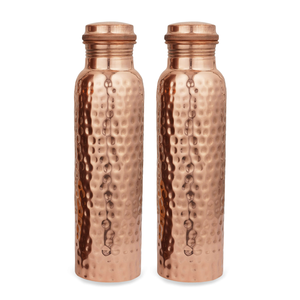 Vente chaude de bouteille d'eau en cuivre naturel ayurvédique de qualité supérieure conception étanche martelée de qualité supérieure pour les verres - Product Image 1