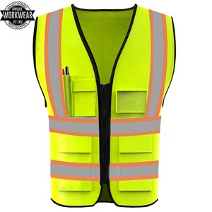 Gilet de sécurité thermique haute visibilité pour homme en polyester respirant, bretelles réglables, design réfléchissant personnalisable, logo sur mesure - Product Image 1