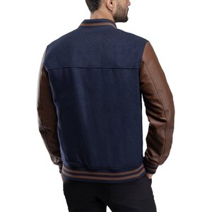 Veste universitaire pour hommes manches en cuir véritable et laine mélangée Letterman Boys College Varsity Jackets XS-5XL - Product Image 5