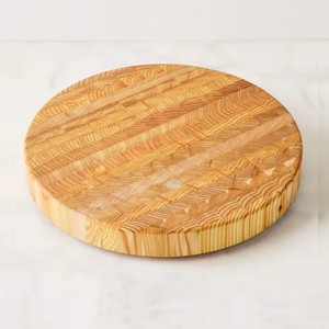 Artículo popular Tabla de cortar de grano de extremo de madera redonda para utensilios de cocina Tabla DE SERVICIO DE MADERA Ecológica hecha en Vietnam - Product Image 1