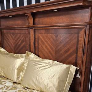 Cama clásica francesa vintage-Caoba pintada marrón-73 - Product Image 3