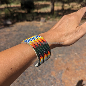 Pulsera de la Amistad con Cuentas de Semillas Tribales Multicolores Estilo Bohemio, Pulseras Tejidas para Relaciones - Product Image 2