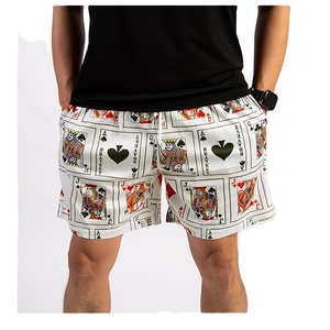 Pantalones Cortos Cargo Holgados de Lona Pesada para Hombre, Personalizados para Verano, con Cierre de Cordón, de Secado Rápido, Transpirables, con Estampado de Cartas de Póker - Product Image 1