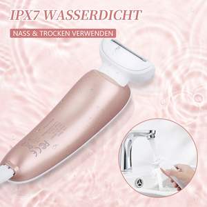 Rasoir électrique pour femmes 3-en-1, épilation sans douleur, utilisation humide et sèche, double lame, lumière LED pour le visage, les aisselles, les jambes, les zones du bikini - Product Image 2