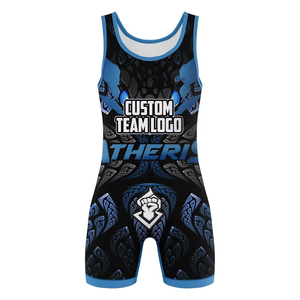 ชุดมวยปล้ำคุณภาพสูงแบบกำหนดเอง ออกแบบชุดมวยปล้ำแบบซับลิเมชั่นของคุณเอง - Product Image 1