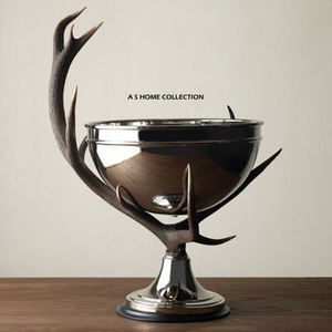 Frutero Redondo Grande de Plata de Primera Calidad, Diseño de Metal de Aluminio Duradero, Tazón de Comida Personalizado - Product Image 1