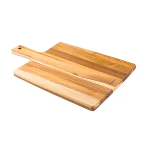 Thớt gỗ màu sắc tự nhiên hình chữ nhật hình dạng với xử lý cho đồ dùng nhà bếp Tabletop nhà hàng thớt gỗ