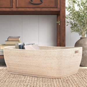 Cesta rectangular de ratán, ligeramente acampanada, cesta de almacenamiento hecha a mano, venta al por mayor, ecológica, hecha en Vietnam - Product Image 5