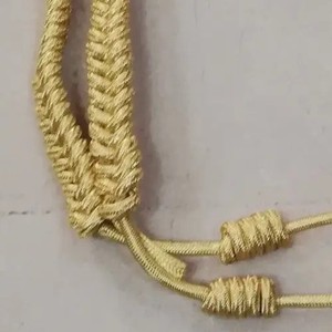 Cordón de hombro Aiguillette de seda y algodón 100% de alta calidad con puntas de latón dorado Cuerdas de bandsman personalizables para uso en exteriores - Product Image 4