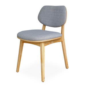 GCF161 Restaurant Furniture PLC Chair with Rubber Wood <b>Frame</b> and <b>Canvas</b> Cushion - Product Image 1