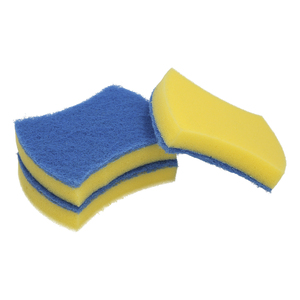 Estropajo Azul Anti-Rayaduras con Esponja Paquete de 3. - Product Image 1