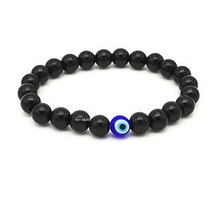 Pulsera de ojo malvado con ónix negro - Product Image 1