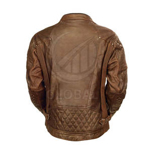 GLOBAL EDGE Vestes de moto en cuir respirant de haute qualité Manches longues Vêtements de course automobile Saison d'hiver Prix bas Fait à la main - Product Image 2