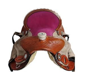 ชุดอานม้าหนังแท้คุณภาพพรีเมี่ยมเหมาะอย่างยิ่งสำหรับการแข่งแบบตะวันตกแบบมีความอดทนแบบอังกฤษสำหรับการขี่ม้า - Product Image 6